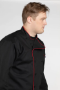 Murano Executive Chef Coat , black with red piping
