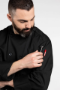 classic chef coat - long sleeve, black