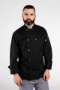 classic chef coat - long sleeve, black
