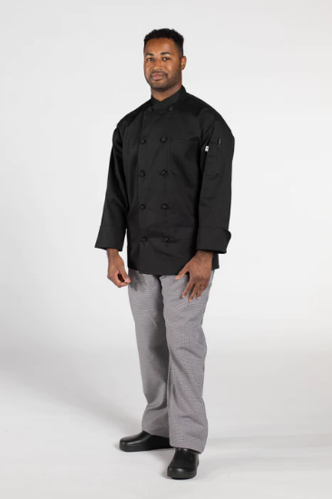 Soho-style chef coat black