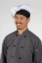 Poplin Chef Hat, white with black trim