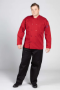 Classic Poplin with Mesh Chef Coat, red