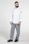 Classic Knot with Mesh Chef Coat, white