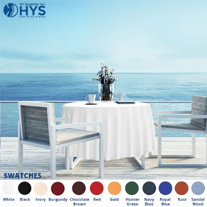 100% Spun Poly Round Table Cloth