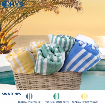 Tropical Stripe Color Pool Towel