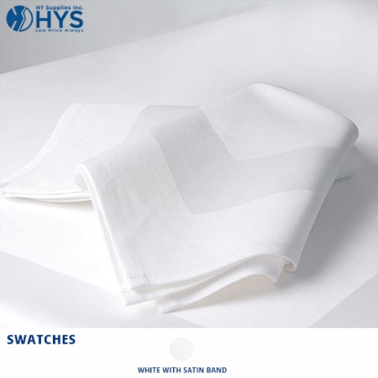 Wholesale Satin Band White Table Linen