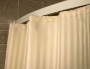 Beige, Satin Stripe Shower Curtains