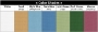 KSE Ribcord Bedspread Color Chart
