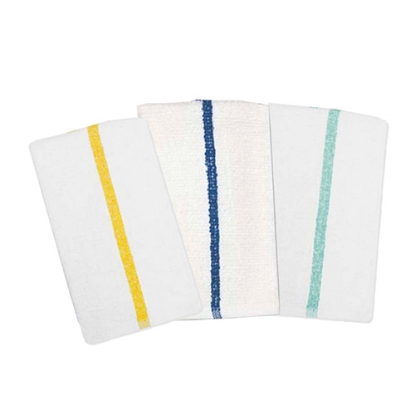 Blue Center Stripe Towels	