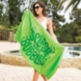 loop terry beach towels in bulk-Green