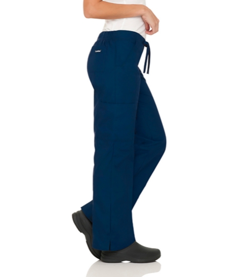 Landau Women's Straight Leg Drawstring Cargo Scrub Pants-8385