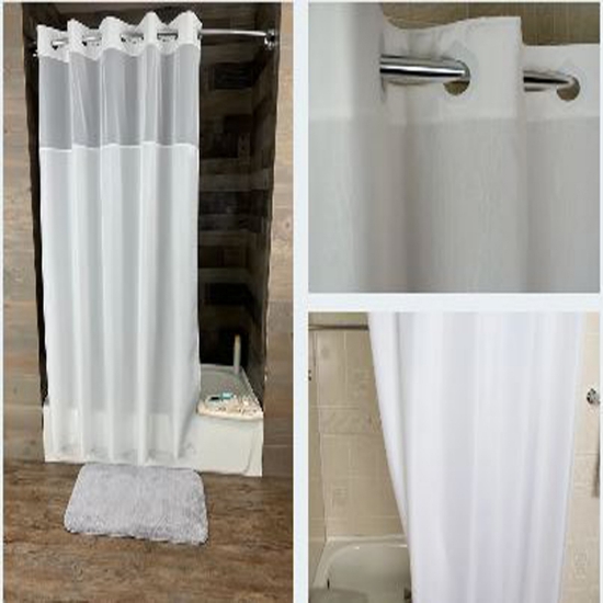 HANG2IT Moire Shower Curtains