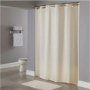 Beige, Shower Curtains Satin Stripe w/window	