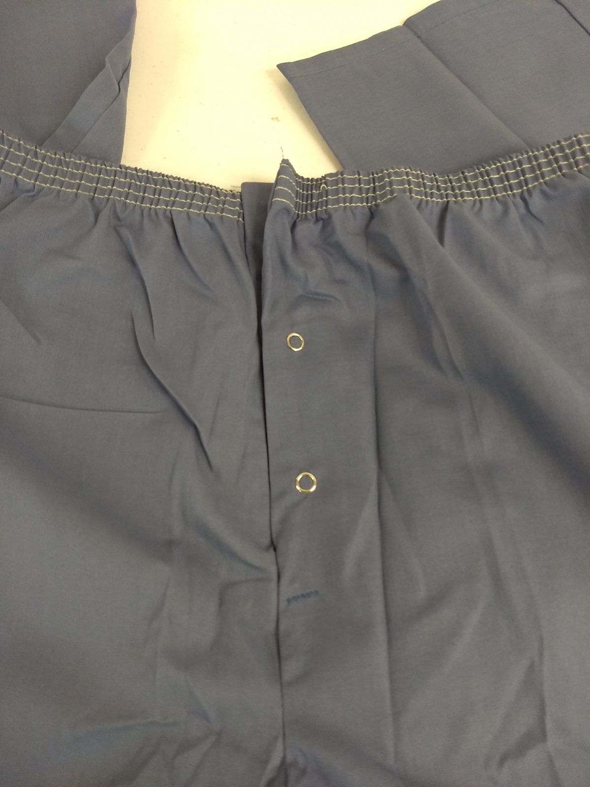 Patient Pajama Pants With Elastic Waist Snaps Wholesale Mid Fly