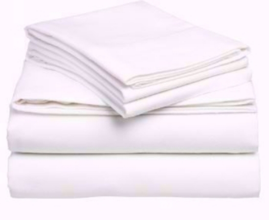  T200 WHITE SHEETS & PILLOW CASES 60% COTTON 40% POLYESTER