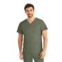 Olive Moss MEN'S - Landau ProFlex Men's 4-Pocket V-Neck Scrub Top