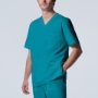 Teal MEN'S - Landau ProFlex Men's 4-Pocket V-Neck Scrub Top