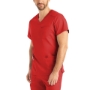 True Red  MEN'S - Landau ProFlex Men's 4-Pocket V-Neck Scrub Top