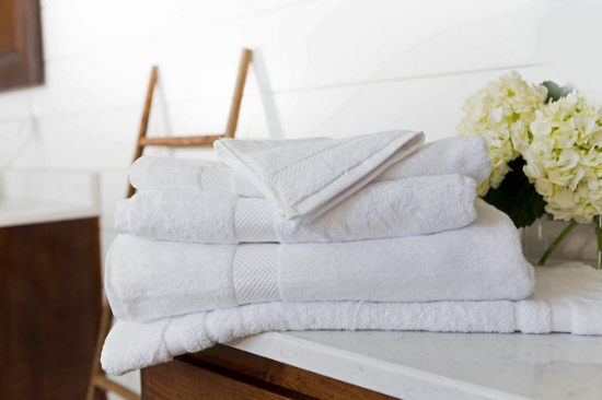 Dynasty Dobby Border Towel collections - White