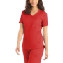 True Red WOMEN'S - Landau ProFlex Women's 1-Pocket V-Neck Scrub Top