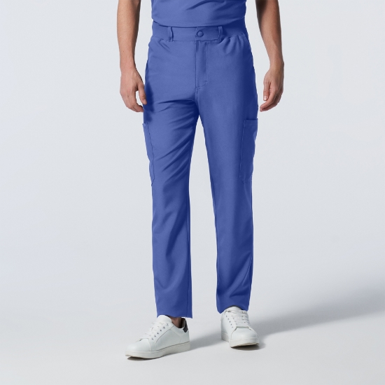 Ceil Blue MEN'S - Landau Forward Men's Cargo Scrub Pants