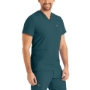 Caribbean,  MEN'S - Landau Forward Men's 4-Pocket V-Neck Scrub Top