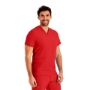 Red  MEN'S - Landau Forward Men's 4-Pocket V-Neck Scrub Top