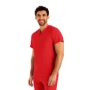 Red  MEN'S - Landau Forward Men's 4-Pocket V-Neck Scrub Top