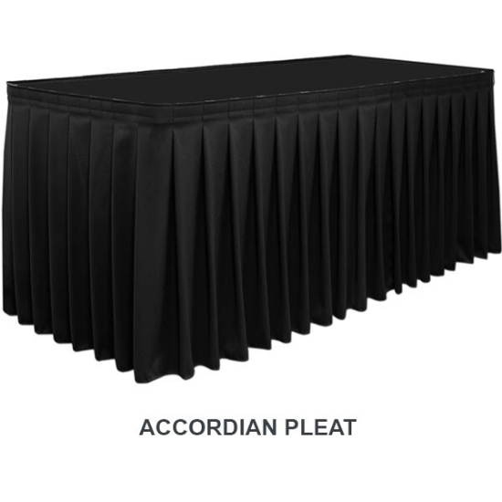 Twill Accordian Table Skirting