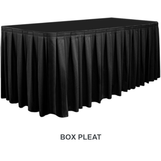 Twill Box Pleaed Table Skirting