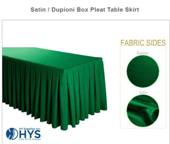 Majestic Dupioni Box Table Skirting