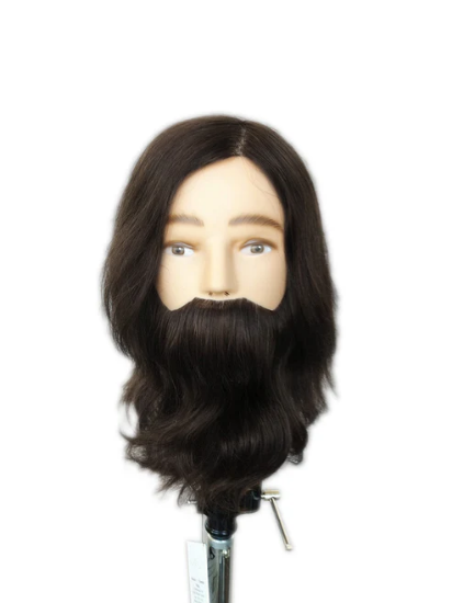 Kyle 10-14” Black Natural Hair W/Beard Mannequins