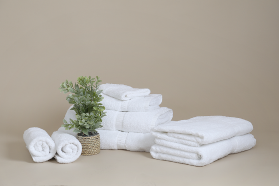 Excellence Collection Hotel Towels – 100% Cotton – Dobby Border