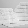 White Ultra Soft Cam Border Towel Collection