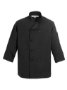 Black Chef Coat # 199PBK