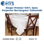 Riegel Premier 100% Spun Polyester Rectangular Tablecloth