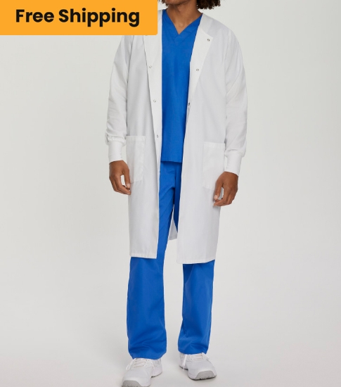 Landau Unisex 2-Pocket Full-Length Lab Coat 