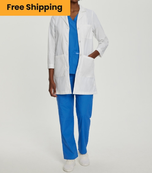 Landau Women's 3-Pocket Full-Length 5.5 oz  Lab Coat