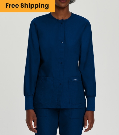 Landau Essentials Women's Warm-Up Scrub Jacket