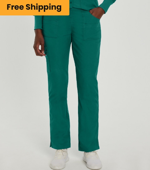 Landau Essentials Women's Straight-Leg Cargo Scrub Pants