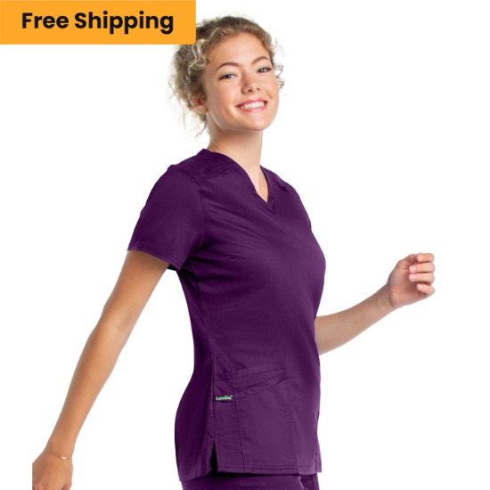 Landau Proflex Women's 3-Pocket V-Neck Scrub Top