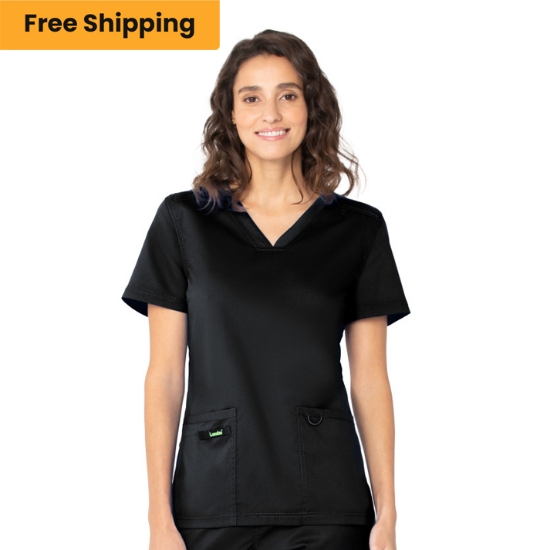 Landau Proflex Women's 2-Pocket V-Neck Scrub Top