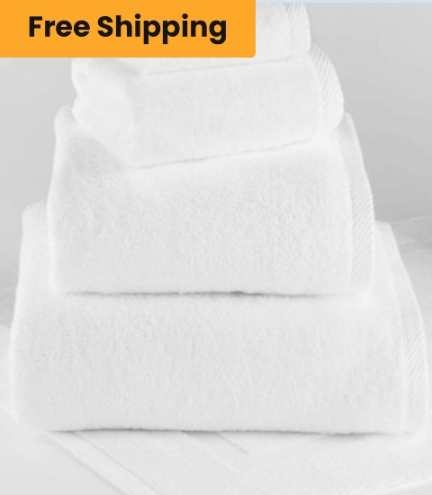 White Terry Towel Set - 100% Cotton