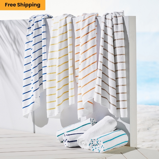 Ritz Horizontal Stripe Pool Towels