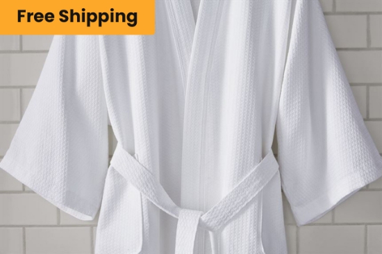 Diamond Waffle Kimono Style Hotel Robes In Bulk