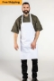 White, Mid-Length Bib Aprons, Wholesale FS