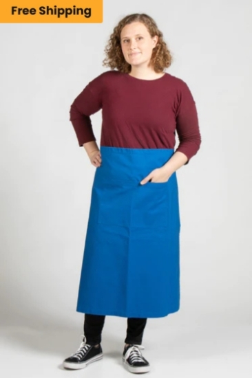 Muse Bistro Apron - Blue canvas FS