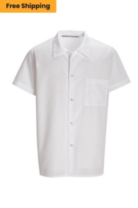 Pocketless White Cook Shirt FS Pocketless White Cook Shirt FS