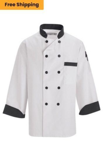 Black Trim Chef Coat FS