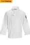 European Plastic button Chef Coat FS